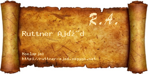 Ruttner Ajád névjegykártya